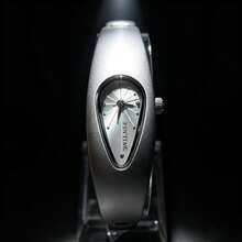 PINTIME 1pc Quartz Watch, Y2K Millennium Retro Water Drop Strap Wristwatch, Smooth Alloy Material Niche, Exquisite, High-End Unisex Waterproof Quartz Wristwatch - one-size - View 18