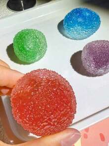 1 Pcs Crunchy Icy Bead Stress Relief Toy Handmade Squeezable Popping Noise Fidget Ball Versatile Sensory Handheld Gadget For Anxiety Relief Desktop Decor And Daily Relaxation Ideal Gift For Birthday Festival Holiday And Daily Surprise - Nhiều màu - Xem 5