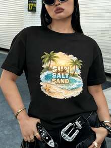 Women T-Shirts - Black - View 2