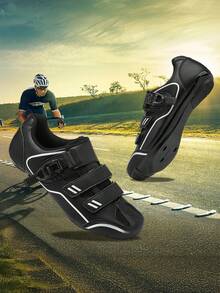 Zapatos de bicicleta adecuados para hombres sin para deportes al aire libre, zapatos de bicicleta ultraligeros para ciclismo indoor, equipo adecuado para ciclismo diario y de corta distancia, con suela de goma interior cómoda - Negro1 - Ver 3