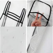 Tạp dề TPU bán trong suốt thanh lịch dành cho nữ, thích hợp cho nấu ăn, xưởng vẽ, làm tóc, chống dầu và nước, có túi lớn. - Đa năng - Xem 6