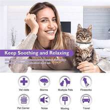 1/2件装 56/72厘米 舒缓信息素项圈，可调节尺寸，适用于犬猫，驱除跳蚤、蜱虫和蚊子，适合幼犬和大型犬（非药物成分，不可替代镇静剂） - 黑色 - 查看 6