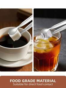 1/6/12/24Pcs Mini Sugar Tongs, Gold/Silver Stainless Steel Ice & Candy Clips, Small Serving Tools For Party & Tea Time - - - View 5
