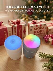 DOVVEE Mini Apple-Style Humidifier, Home Office Air Purifier, Essential Oil Diffuser Humidifier With LED Light - 白色 - 查看 9