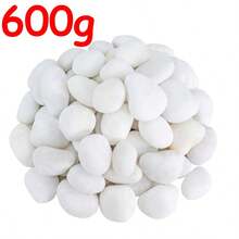 250/600克天然白色鹅卵石，适用于水族箱，2-3厘米光滑河卵石，鱼缸底砂，适用于水族造景、多肉植物盆景和家居装饰 - A - 查看 8