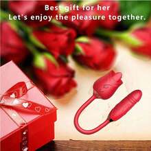 3 In 1 Rose Clit Vibrator Licking Clitoris Stimulators G-Spot Massager 10 Vibartion Modes Nipples Stimulation Rechargeable Adult Sex Toys For Women Masturbation Pleasure - 均碼 - 查看 10