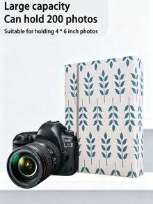Printed Fabric Photo Album Holds Up To 100 6-Inch Photos - Multicolor - View 6