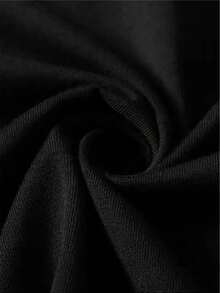 Women's Plus Size T-Shirt, Comfortable Crew Neck Casual Short Sleeve Soft Breathable Tops For Women, Summer Spring Clothing, Streetwear, Fabric-X - Black - View 2