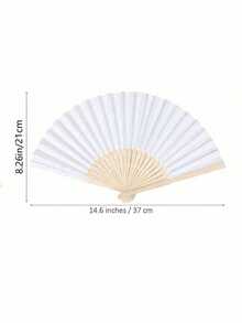 1/5/10/20pcs Retro Handheld Folding Paper Fans, Portable Bamboo Fans, Perfect Summer Accessory To Keep Cool, Fashionable Choice For Parties And Events - Multicolor - View 11