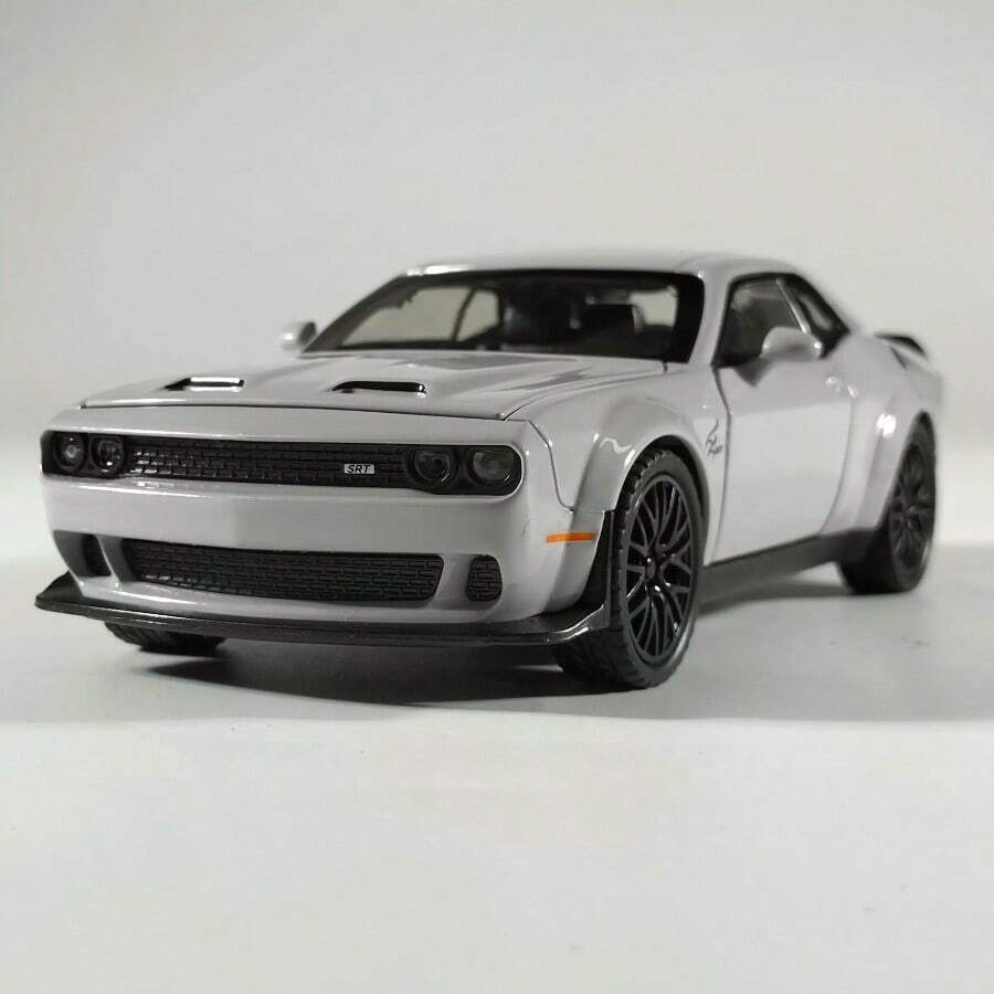 1:32 Dodge Challenger Hellcat, coche deportivo de aleación, modelo de coche de juguete para niños, serie de coches, colección de - Negro - Ver 1