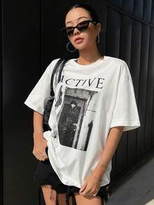 Women T-Shirts - [White] - View 3