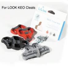 CNC自行车配件，适用于LOOK KEO自行车的脚踏锁片 | 自锁式0/4.5/9°浮动角度 | 公路自行车骑行鞋锁片适配器 - 黑色 - 查看 1