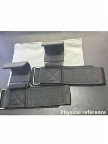 2条/1条高品质举重训练钩带护腕，防滑健身举重钩，适用于硬拉、深蹲和引体向上，力量训练健身器材，理想的男女通用健身礼物 - 黑色 - 查看 11