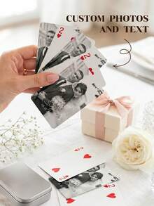 Custom Couple Playing Cards,Custom Photo And Text,Custom Wedding Playing Cards With Couple Photo, Personalized Mr & Mrs Deck For Favors,Unique Wedding Guest Favors And Table Decor,Romantic Party Favors For Guests - Multicolor - View 2
