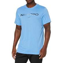 Nike Pro DRI FIT Men's Light Blue Short Sleeved T Shirt - 淺藍色 - 查看 8