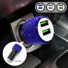 1 pièce Chargeur de voiture avec strass étincelants, chargeur rapide Type-C PD 20W et USB QC3.0, 12/24V universel pour voiture, camion, SUV, câble de charge rapide 3-en-1 pour téléphones, écouteurs, caméra de tableau de bord, GPS, drones, cadeau idéal pour anniversaire, vacances et accessoires automobiles - Chargeur de voiture - Voir 36