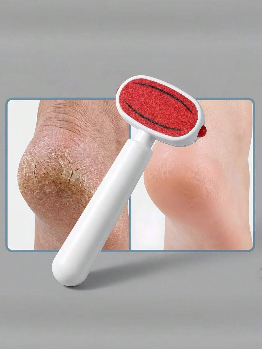 1pc Foot Scrubber Tool, For Removing Dead Skin, Home Foot Heel Sole Care Tool, Foot Scrub Stone, Foot Scraper, Foot Scrub Brush - Multicolor - View 1