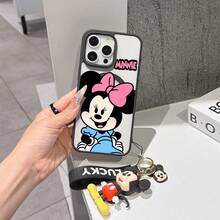This Disney Mickey Mouse Pattern Lanyard Phone Case Features A Strong Magnetic Closure And Full Coverage Of Acrylic And TPU Material. It's Shockproof, Lightweight, And Suitable For IPhone17/16/11/13/15/15 Plus/15 Pro/15 Pro Max/12/14 Pro Max/11 Pro Max/12 Pro/12 Pro Max/13. It's A Popular Birthday Gift, Business Gift, Durable, Stain-Resistant, And Fingerprint-Resistant New Phone Case For Men And Women. It Also Includes A Mickey Mouse Phone Case And Mickey Mouse Doll Bracelet. Compatible With SamsungGalaxy S20, S21, S22, S23, And S24 Series. It's The Perfect Gift For Friends And Family. This Stylish Phone Case Is Fun, Lightweight, And Durable. IPhone17 Pro Max Phone Case, Minnie Phone Case. - Trong sáng - Xem 5