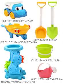 Beach Toy Set, Including Bucket, Shovel, Rake And Sand Molds, Suitable For Children's Summer Play, Random Accessory Colors, Baby Beach Toys, Children's Beach Essentials, Children's Outdoor Toys - Multicolor - View 3