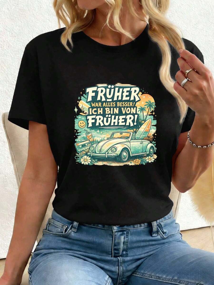 Women T-Shirts - Black - View 1