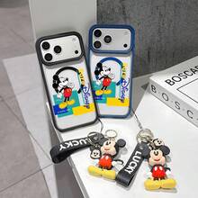 This Disney Mickey Mouse Pattern Lanyard Phone Case Features A Strong Magnetic Closure And Full Coverage Of Acrylic And TPU Material. It's Shockproof, Lightweight, And Suitable For IPhone17/16/11/13/15/15 Plus/15 Pro/15 Pro Max/12/14 Pro Max/11 Pro Max/12 Pro/12 Pro Max/13. It's A Popular Birthday Gift, Business Gift, Durable, Stain-Resistant, And Fingerprint-Resistant New Phone Case For Men And Women. It Also Includes A Mickey Mouse Phone Case And Mickey Mouse Doll Bracelet. Compatible With SamsungGalaxy S20, S21, S22, S23, And S24 Series. It's The Perfect Gift For Friends And Family. This Stylish Phone Case Is Fun, Lightweight, And Durable. IPhone17 Pro Max Phone Case, Minnie Phone Case. - Clear - View 2
