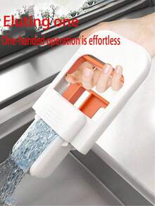 1pc Multi-Functional Handsfree Mini Mop, Foldable Durable Mop For Wet And Dry Use, Self-Rotating, Portable Mini Mop Suitable For Bathroom, Mirror, Kitchen, Table Cleaning - Multicolor - View 5