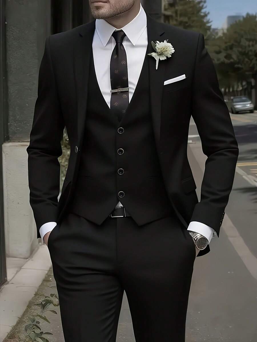 Men Suits - Black - View 1
