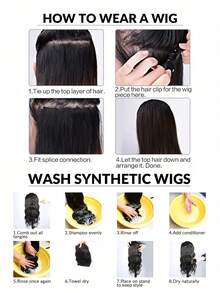 Clip-On Long Straight Shining And Shining Hair Extensions, Colorful Synthetic Fiber Hair Pieces For Y2K Party, Women Hair Accessories - Multicolor - View 9