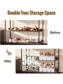 10/20pcs Shoe Slot Storage Racks, Suitable For Wardrobe, Shoe Rack, Shoe Cabinet Storage, Shoe Organizer Racks, Space Saving, Suitable For Entryway - Multicolor - View 8