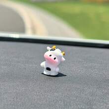 5pcs Creative Small Desktop Decor, Cute Cow Design Car Interior Decoration Accessories - Multicolor - View 11