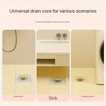 Tapa de drenaje a prueba de olores con filtro de peine - Tapa de sellado a prueba de insectos, dispositivo de drenaje de lavabo/ducha de plástico, elimina los olores, fácil instalación (compatible con la mayoría de los inodoros) - Multicolor - Ver 5