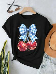 Women T-Shirts - Black - View 2