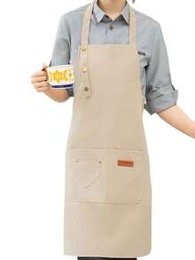 Adjustable Halter Apron For Catering, Minimalist Outdoor BBQ And Work Use - Multicolor - View 4