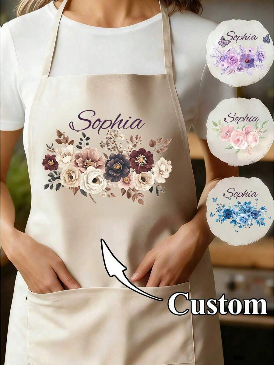 Customized Dust-Proof Apron - Personalized Nordic Style Sleeveless Kitchen Apron Suitable For Men And Women, Customized Kitchen Cooking And Cleaning Apron, Neutral Sleeveless Dust-Proof Apron Suitable For Parties, Weddings, Engagements, Family Gatherings, Anniversaries, Christmas Gifts, Kitchen Essential - Multicolor - View 1