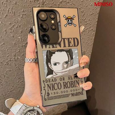 Miniso 海贼王妮可·罗宾悬赏通缉令透明手机壳，适用于三星S26 Ultra/S26 Edge/S26 Plus/S26/S25 Ultra/S25 Plus/S25/S25FE/S25Edge/S24 Ultra/S24 Plus/S24/S24FE/S23FE/S23 Ultra/S23 Plus/S23/S22 Ultra/S22 Plus/S22/A15/A16/A17/A35/A36/A54/A55/A56/女友，动漫迷的理想礼物