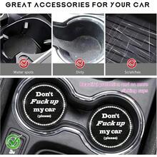 4PCS Bling Car Cup Coaster, 2.75 Inch Anti-Slip Auto Drink Shockproof Vehicle Cup Holder Insert Coaster Women Girls, Interior Car Accessories (Black) - Đen - Xem 3