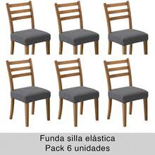 Pack Funda de Silla ajustable modelo KYOTO de VALENTIA HOME, Elástica, Desmontable y Lavable – Pack de 2, 4, 6. Variedad de colores. Perfectas para Comedor y Cocina - ANTRACITA - Ver 12