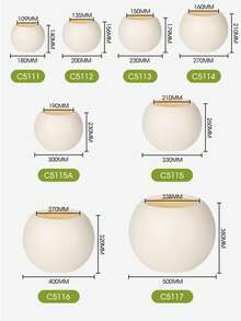 Large Round Planter,Planters For Indoor Plants & Outdoor,Durable Plastic Material Sphere Planter Weather Resistant,Plant Pot,Back To School - C - View 6