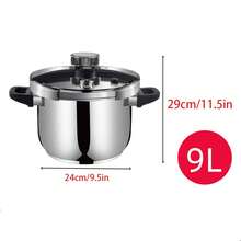 Nồi áp suất bằng thép không gỉ, nồi áp suất gia dụng, dụng cụ nấu ăn nhà bếp, nồi áp suất chống cháy nổ dùng trong công nghiệp, thích hợp cho bếp ga và bếp từ. - Xem 14