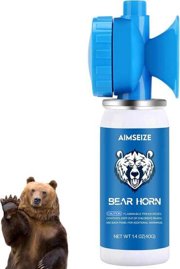 AIMSEIZE Bear Horn For Self Defense: 1.4oz Air Horn To Scare Bears, 120dB Heard Up To 1/2 Mile Away, Bear Horn For Hiking Camping Climbing Survival Biking And Outdoor Protection