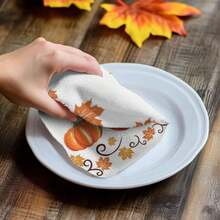 Fall Pumpkins Kitchen Towels 4 Pack, Thanksgiving Maple Leaves Dish Towels For Kitchen, Autumn Pumpkin Absorbent Microfiber Hand - B - Xem 7