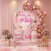Easy-To-Use Decorative Cover Kit For Round Panels And Cylinders - Mother's Day Theme - KIT COMPLETO 186 - Ver 1