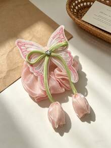 1 chiếc dây buộc tóc nơ xinh xắn, dây buộc tóc hình hoa tulip bằng vải organza, dây buộc tóc đuôi ngựa, nhẹ nhàng cho tóc, phù hợp cho các dịp thường ngày, đi học, du lịch, tiệc tùng. - Nhiều màu - Xem 5