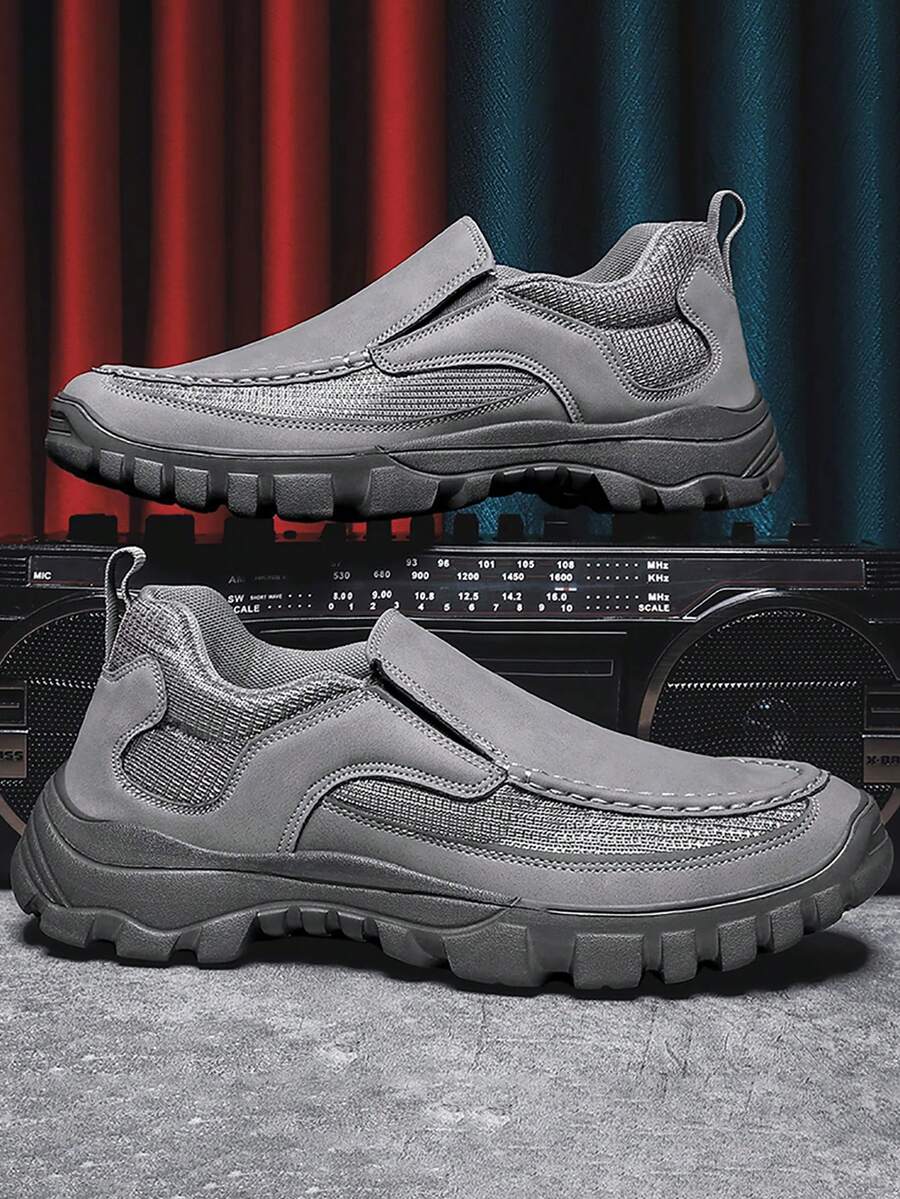 Giày lười slip-on, giày nam mềm mại thường ngày, giày moccasin cổ điển dành cho nam, giày công sở và dự tiệc cho quý ông, giày thể thao ngoài trời thoải mái, thích hợp cho các buổi hẹn hò, bữa tối lãng mạn, quà tặng ngày lễ, giày thường ngày cho học sinh đi học, phong cách thường ngày và thể thao. - Xám - Xem 1