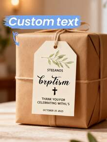 Rehearsal Dinner Favor Tags, Green Plant Themed Rehearsal Dinner Tags, Modern Wedding Rehearsal Dinner Thank You Tags, Rehearsal Party Favor Tags - Multicolor - View 10