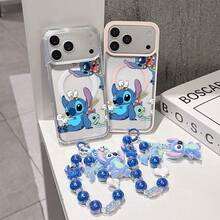 This Disney Stitch Pattern Lanyard Phone Case Features A Super-Strong Magnetic Closure And Full Coverage Of Acrylic And TPU Material. It's Shockproof, Lightweight, And Suitable For IPhone17/16/11/13/15/15 Plus/15 Pro/15 Pro Max/12/14 Pro Max/11 Pro Max/12 Pro/12 Pro Max/13. It's A Popular Birthday Gift, Business Gift, Durable, Stain-Resistant, And Fingerprint-Resistant New Phone Case For Men And Women. It Also Includes A Stitch Phone Case And Stitch Doll Bracelet. Compatible With SamsungGalaxy S20, S21, S22, S23, And S24 Series. It's The Perfect Gift For Friends And Family. This Stylish Phone Case Is Fun, Lightweight, And Durable. IPhone17 Pro Max Phone Case, Angel Phone Case. - Hồng - Xem 3