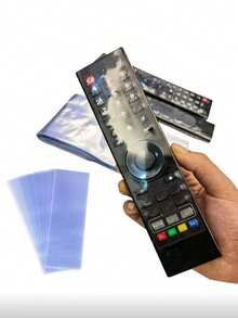 20pcs Transparent Remote Control Protective Covers, PVC Dust-Proof Film Suitable For School, Office, Home, Travel, Bag, Storage, Insulation, Valentine's Day, Pets, Carnival, Party Decoration, Kitchen Decoration, Home Decor, Mother's Day Gift, Bedroom Decoration, Garden, Kitchen Decoration, Summer, Beach, Travel Essentials, Room Decoration, Compressed Toys, Graduation - Multicolor - View 1