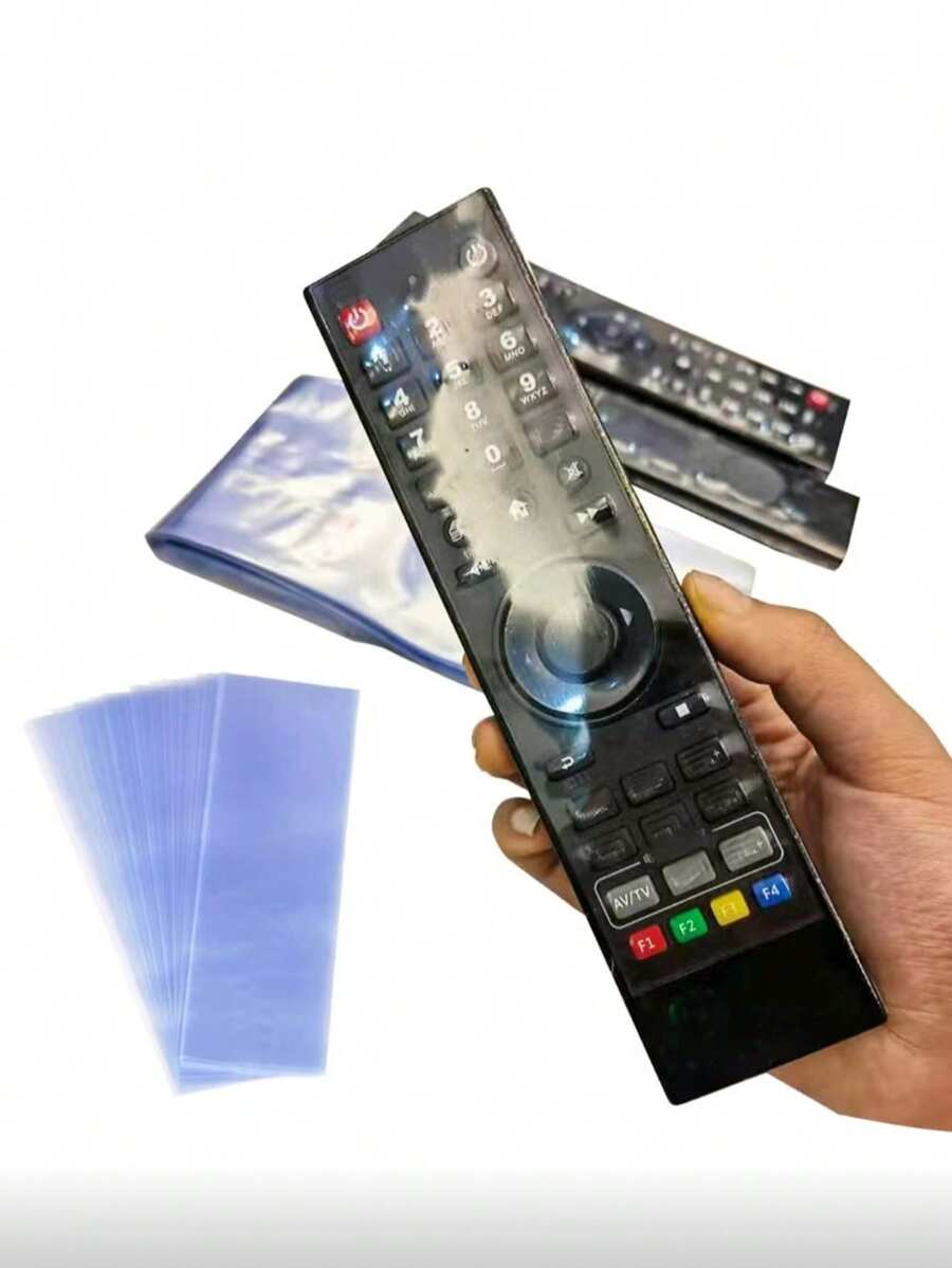 20pcs Transparent Remote Control Protective Covers, PVC Dust-Proof Film Suitable For School, Office, Home, Travel, Bag, Storage, Insulation, Valentine's Day, Pets, Carnival, Party Decoration, Kitchen Decoration, Home Decor, Mother's Day Gift, Bedroom Decoration, Garden, Kitchen Decoration, Summer, Beach, Travel Essentials, Room Decoration, Compressed Toys, Graduation - Multicolor - View 1