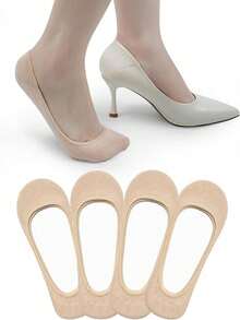 Women's Super Low-Cut Boat Socks, No Side Edges, Invisible High Heel Socks, Summer Silicone Anti-Slip Short Socks, Christmas Gift - Multicolor - View 6