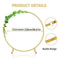 Gold Flower Arch Single Arch Gate, Wedding Stage Backdrop Decor - View 8